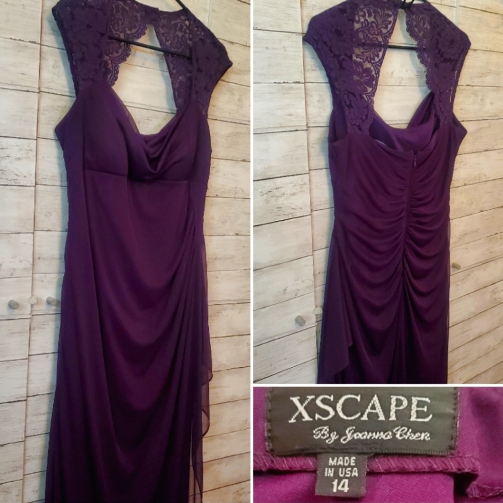 SZ 14 Midnight Plum Sweetheart Neckline with Lace. Prom or Wedding Formal Dress